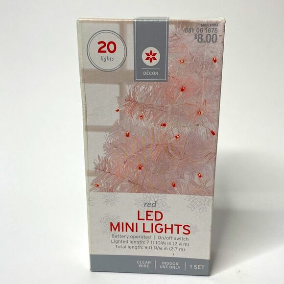 5/$25 Red Mini LED String Lights Battery Operated - Picture 1 of 2